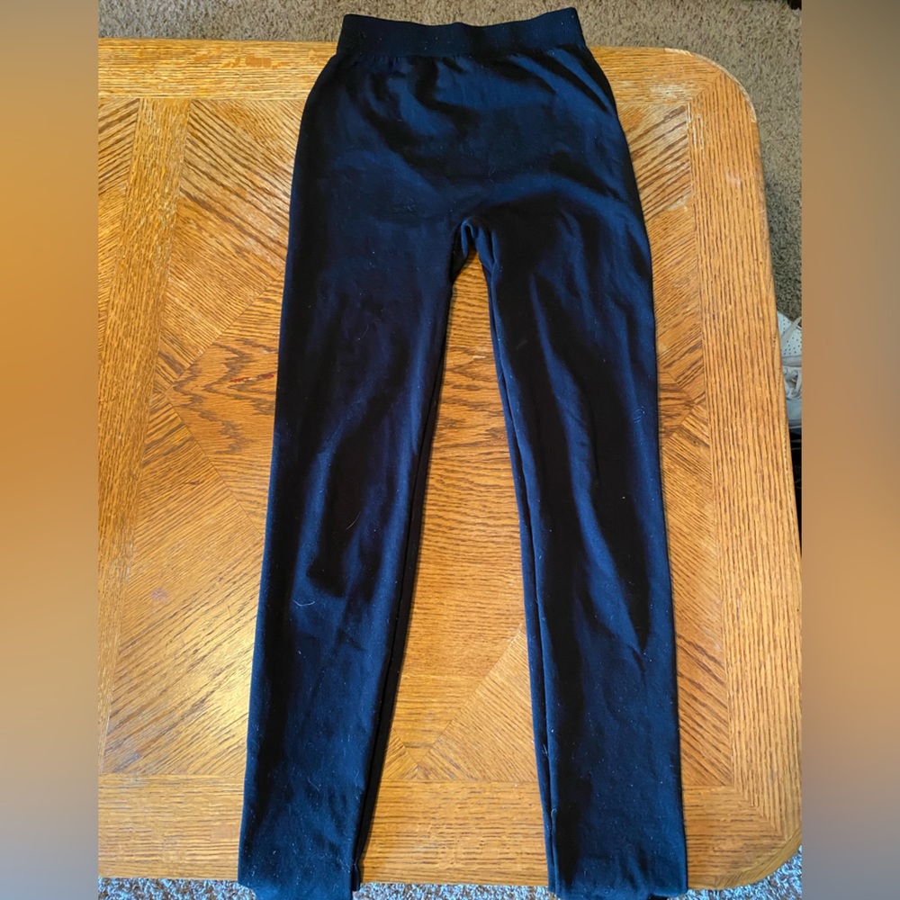 Black fleece-lined leggings small